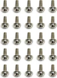 Associated Mini-MGT Button Head Phillips Tap Screws, 3 x 10mm (20)