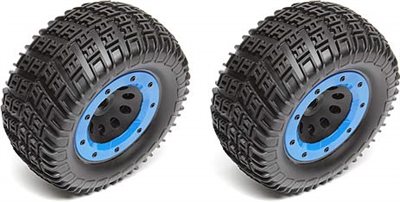 Associated Rival MT Tire And Wheel Set, Mounted (2)