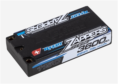 .Reedy Zappers SG3 3600mAh 115C 2S 7.6V LP Shorty Lipo Battery with 5mm connectors.