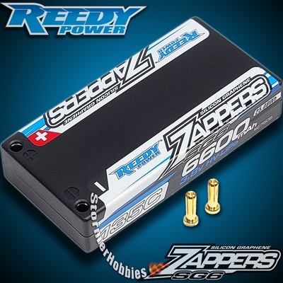 .Reedy Zappers SG6 6600mAh 135C 1S 3.8V with 4mm connectors lipo battery
