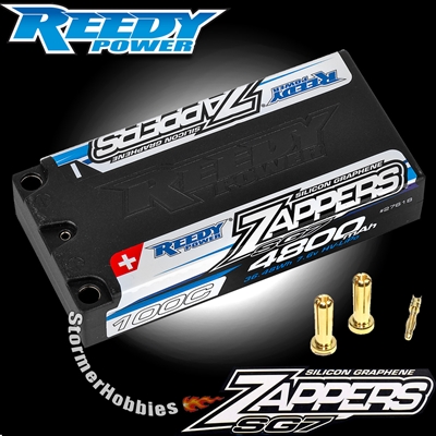 Reedy Zappers SG7 4800mAh LP Shorty 100C 2S 7.6V Lipo Battery with 5mm connectors