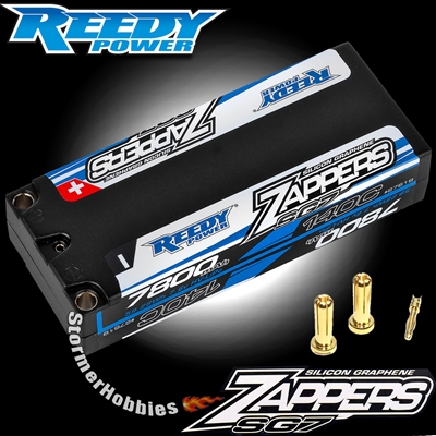Reedy Zappers SG7 7800mAh Shorty 140C 2S 7.6V Lipo Battery with 5mm connectors