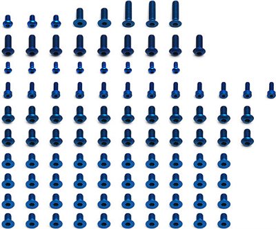 Associated TC6 FT Blue Aluminum Screw Set