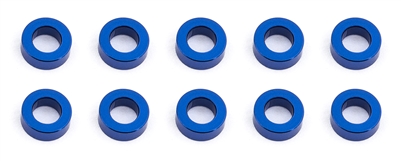 Associated Ballstud Washers, 5.5x3.0x2.0 mm, blue aluminum