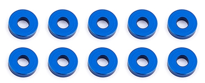 Associated RC10F6 Bulkhead Washers-2.0mm, blue aluminum (10)