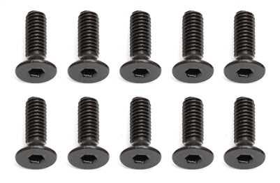 Associated Flat Head Cap Screws, 2.5 x 8mm (10)