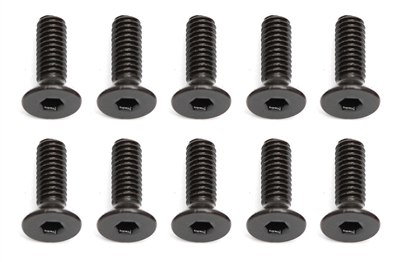 Associated Flat Head Cap Screws, 2.5 x 8mm (10)