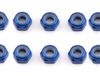 Associated Factory Team 3mm Locknuts, blue aluminum (10)