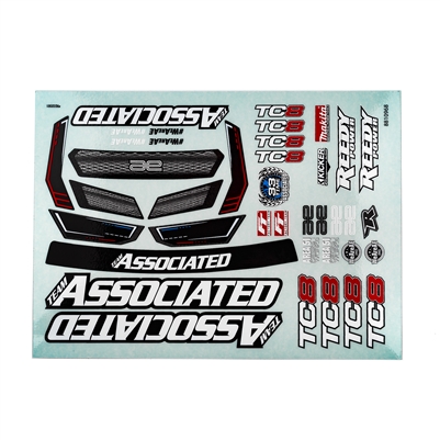 Associated TC8 Decal Set