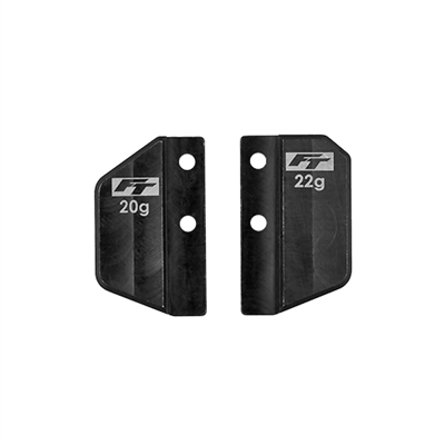 Associated RC10TC8 FT Steel Front And Rear Battery Weight Set, 42g