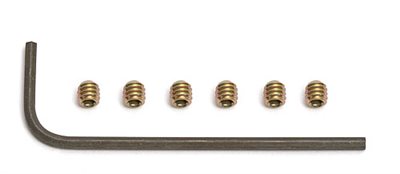 Associated SC10.2/T4.2 Set Screws, 5-40 x 1/8" With Wrench (6)