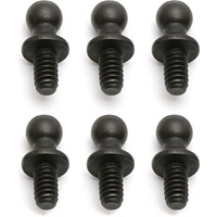 Associated SC10.2/T4.2/B4.2 Short Ball Studs-.200", Black (6)