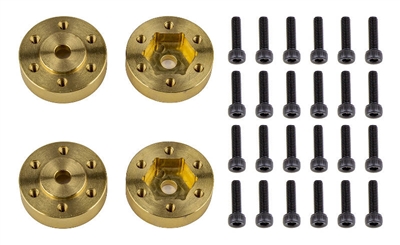 Associated Enduro 12mm Wheel Hex Adapters, brass