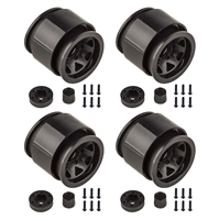 Associated Enduro Trigon Wheels, 1.55 in, black (4)