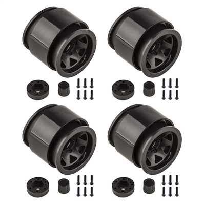 Associated Enduro Trigon Wheels, 1.55 in, black (4)