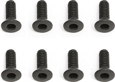 Associated 12R5 Flat Head Cap Screws, M2 x 0.4 x 6