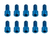 Associated RC12R6 Rear Hub Screws, blue aluminum (10)