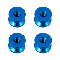 Associated RC12R6 Suspension Arm Standoffs, blue aluminum (4)