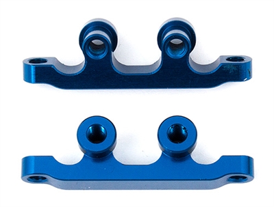 Associated RC12R6 Front Bulkhead, blue aluminum