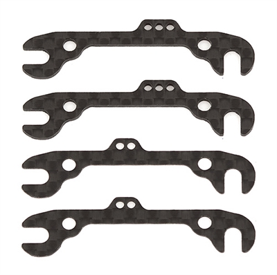 Associated RC12R6 FT Front Ride Height Shims, graphite (4)