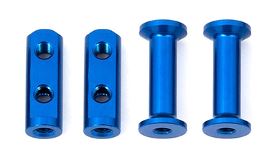 Associated RC12R6 Servo Mount Set, blue aluminum (4 pieces)