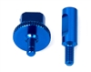 Associated RC12R6 Shock Rod End Set, blue aluminum