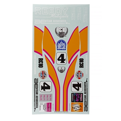Associated RC10 Team Car Kit Decal Sheet