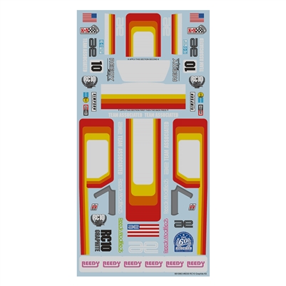 Associated RC10 Graphite Kit Decal Sheet