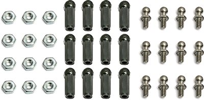 Associated Short Ball Ends, Steel (12) 