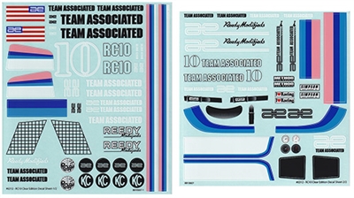 Associated RC10CC Decal Sheet