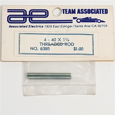 .Associated Vintage 4-40 x 1-1/4" Threaded Rod (2)