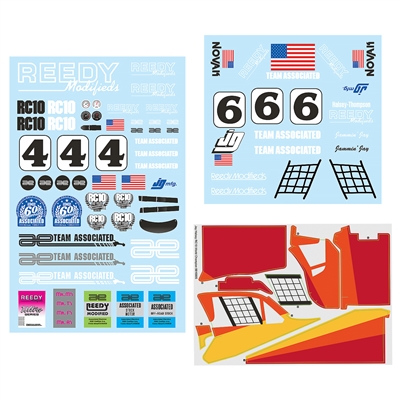 Associated RC10 Decal Sheet, Jay Halsey