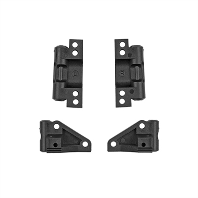 Associated RC10 Front And Rear Arm Mounts, Black