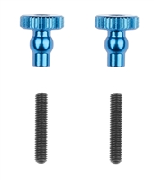 Associated RC10 4WD FT Aluminum Chassis Stiffener Thumb Screws, Blue