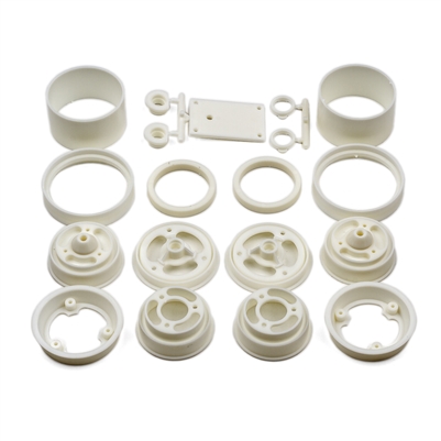 Associated RC10 Wheel Set, front and rear, White