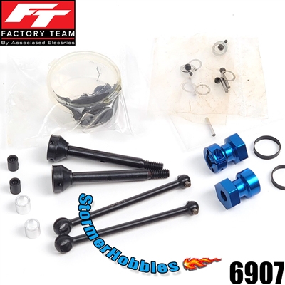Associated RC10 Team Car 3/16 Rear Axle CVA 12mm Hex Conversion Set