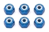 Associated 8-32 Locknuts, Blue Aluminum (6)