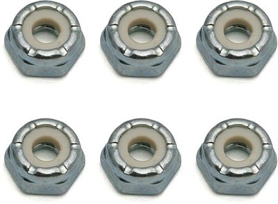 Associated 8-32 Low Profile Locknuts, Steel (6)