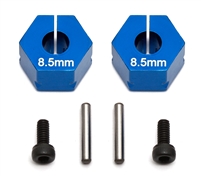 Associated T5M Clamping Wheel Hex Hubs-8.5mm, blue aluminum (2)