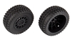 Associated Trophy Rat Multi-Terrain Tires on Black Method Rims (2)