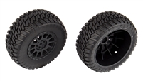 Associated Trophy Rat Multi-Terrain Tires on Black Method Rims (2)