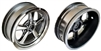 Associated DR10 Front Rims, black chrome (2)