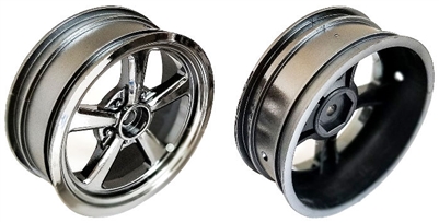 Associated DR10 Front Rims, black chrome (2)