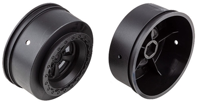 Associated DR10 Rear Rims, black (2)