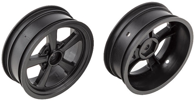 Associated DR10 Front Rims, black (2)