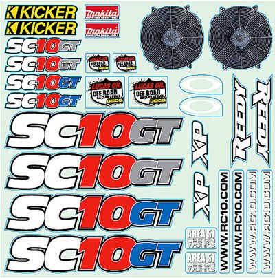 Associated SC10GT Decal Sheet