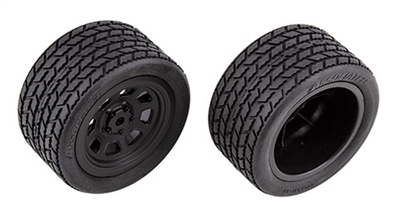 Associated SR10 Rear Street Stock Tires and Wheels