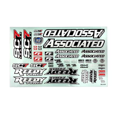 Associated RC10SC7 Decal Set