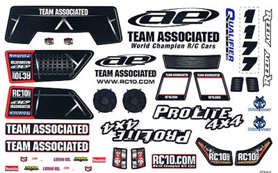 Associated Prolite 4x4 Decal Sheet