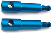 Associated B3/T3 Front Inline Axles, Blue Aluminum (2)